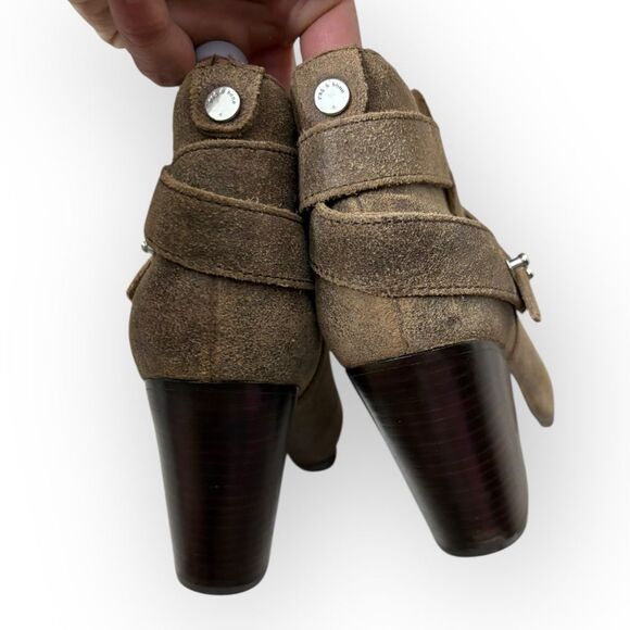 Rag & Bone Harrow Ankle Booties Heeled Boots Size 37.5 7.5 - Picture 6 of 8